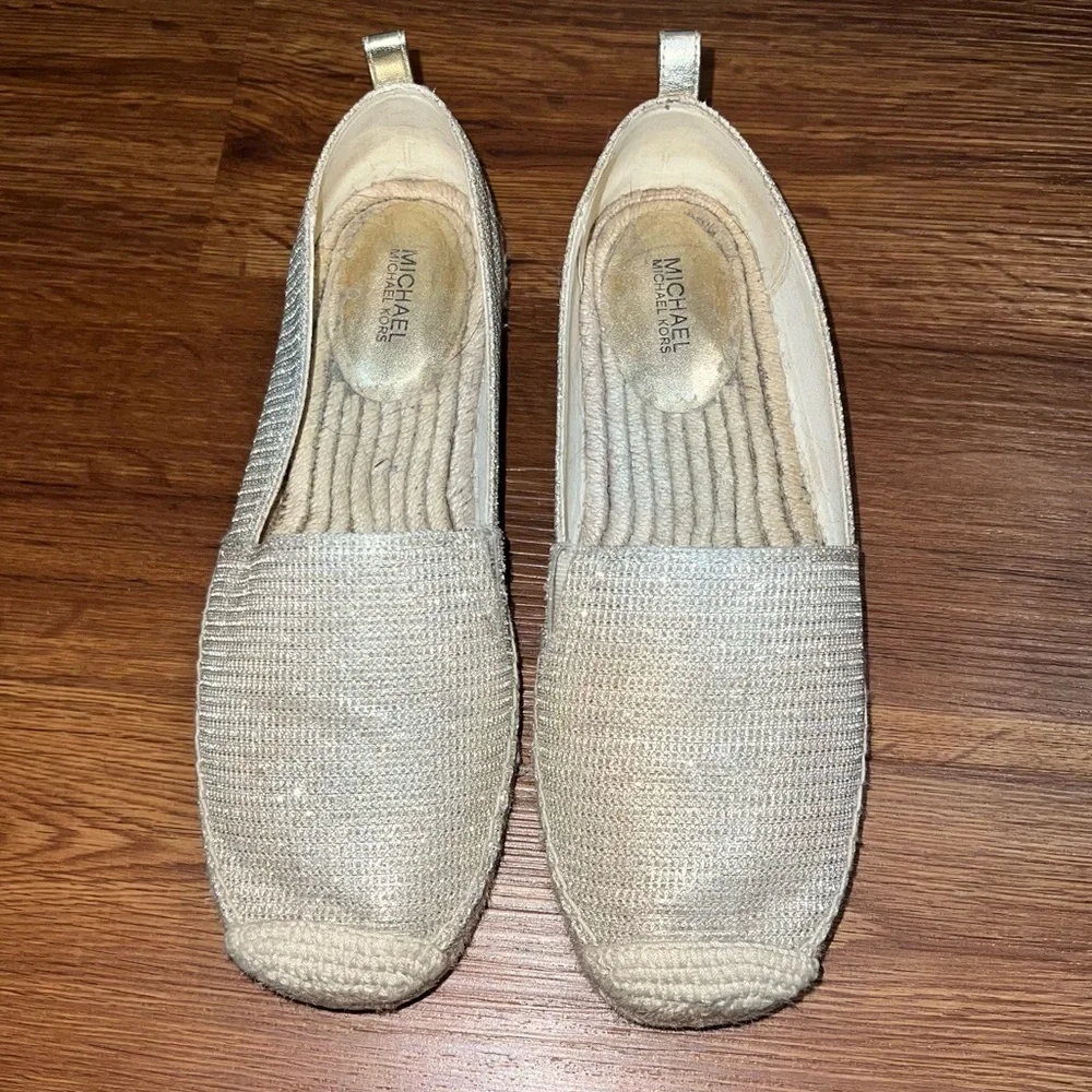 Michael Kors Gold Espadrilles Size 7.5